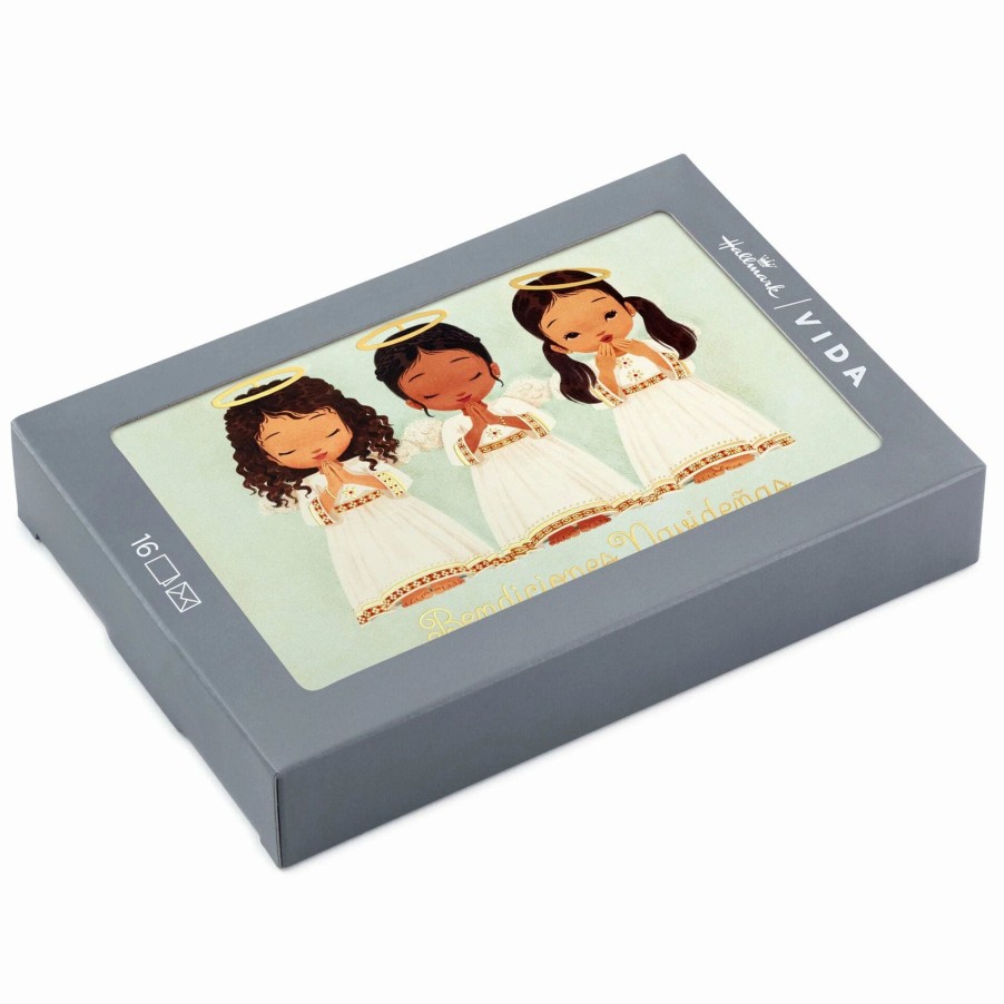 Cards & Boxed Christmas Cards * | Hallmark Three Little Angels Spanish-Language Boxed Christmas Cards, Pack Of 16