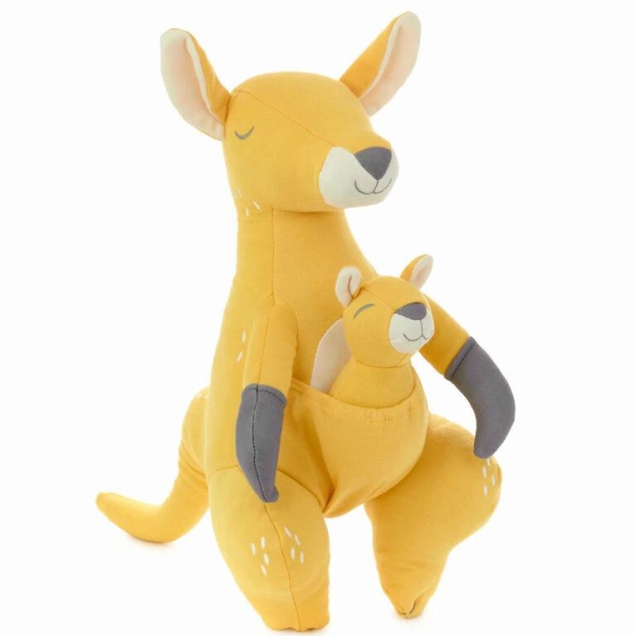 Classic Stuffed Animals * | Hallmark Kangaroo And Baby Joey Stuffed Animal And Rattle Set