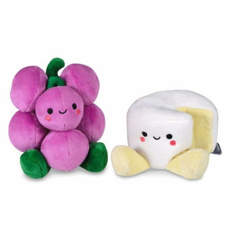 Stuffed Plush * | Hallmark Better Together Grapes And Cheese Magnetic Plush, 5.75