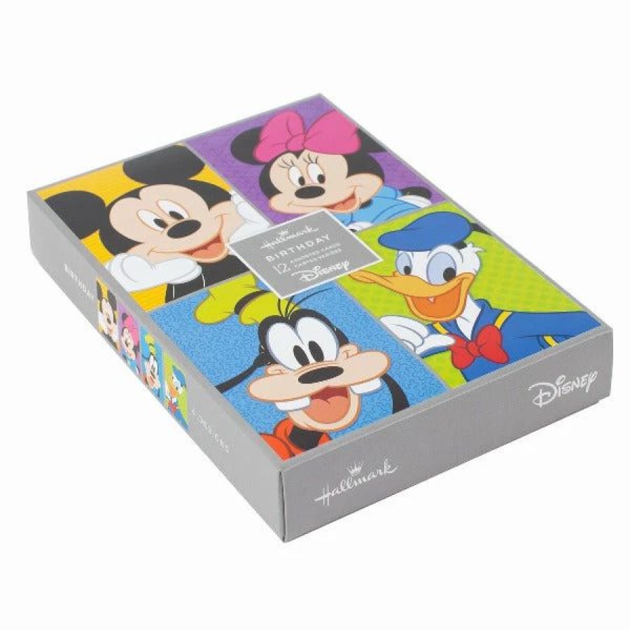 Cards & Boxed Christmas Cards * | Hallmark Disney Mickey Mouse And Friends Assorted Birthday Cards, Box Of 12