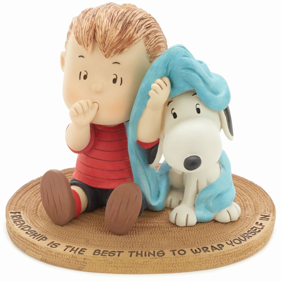 Collectibles Figurines * | Hallmark Peanuts Linus And Snoopy Wrapped In Friendship Mini Figurine, 3.88