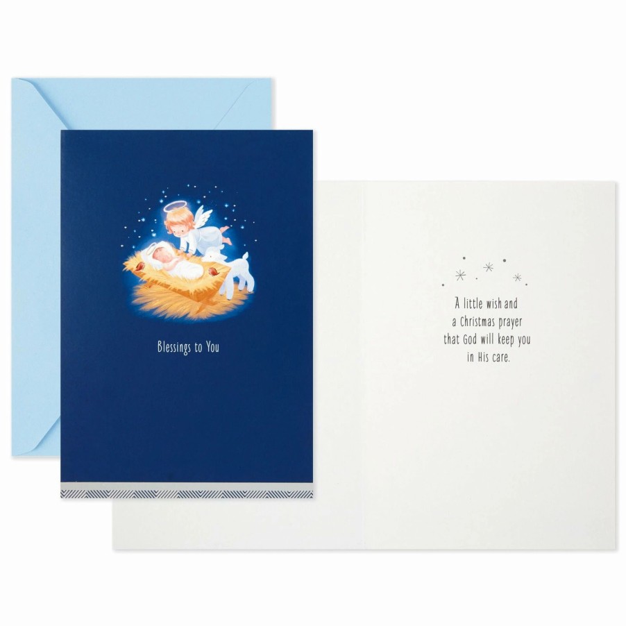 Cards & Boxed Christmas Cards * | Hallmark Little Angel And Baby Jesus Boxed Christmas Cards, Pack Of 16