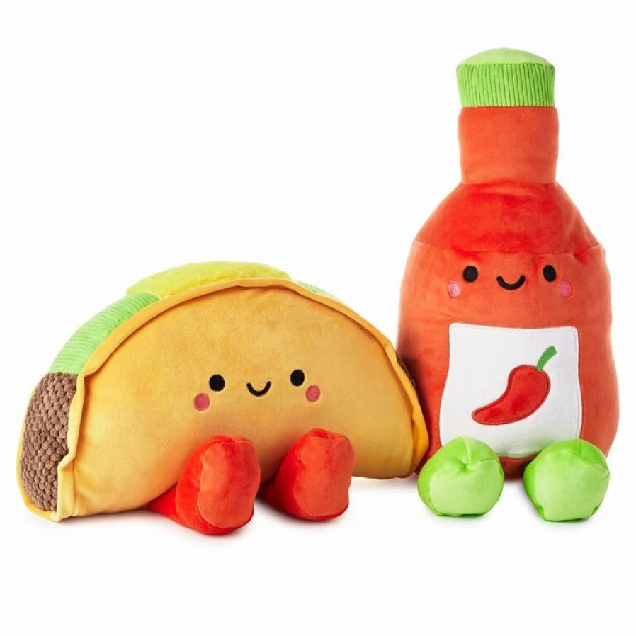 Classic Stuffed Animals * | Hallmark Large Better Together Taco And Hot Sauce Magnetic Plush, 16