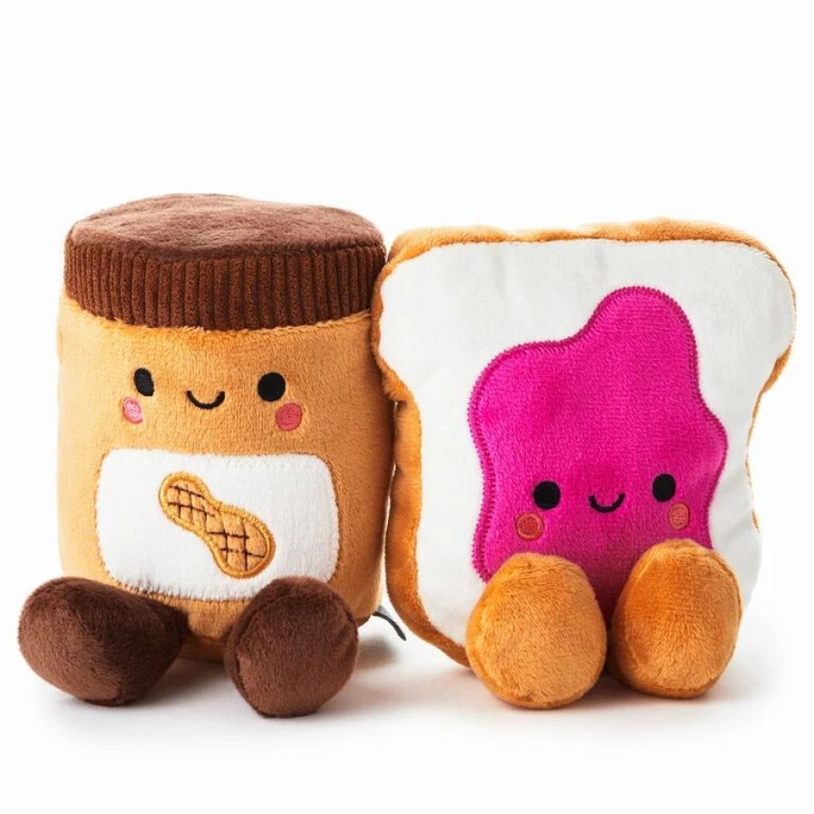 Classic Stuffed Animals * | Hallmark Better Together Peanut Butter And Jelly Magnetic Plush, 5