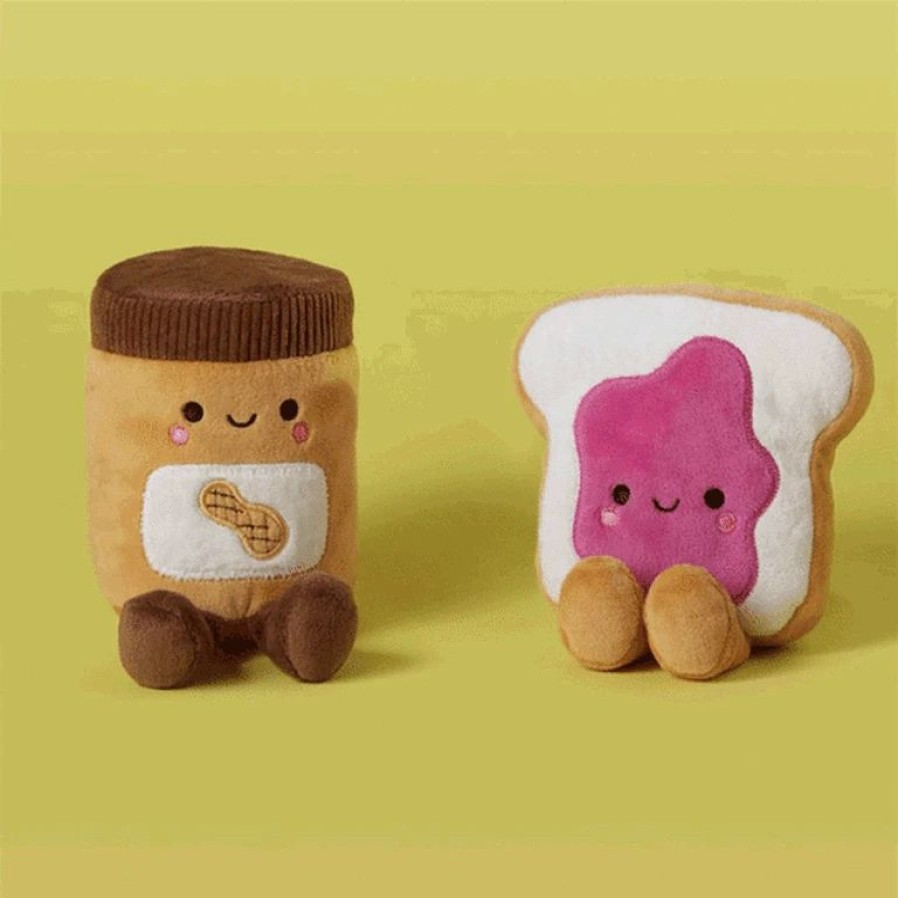 Classic Stuffed Animals * | Hallmark Better Together Peanut Butter And Jelly Magnetic Plush, 5