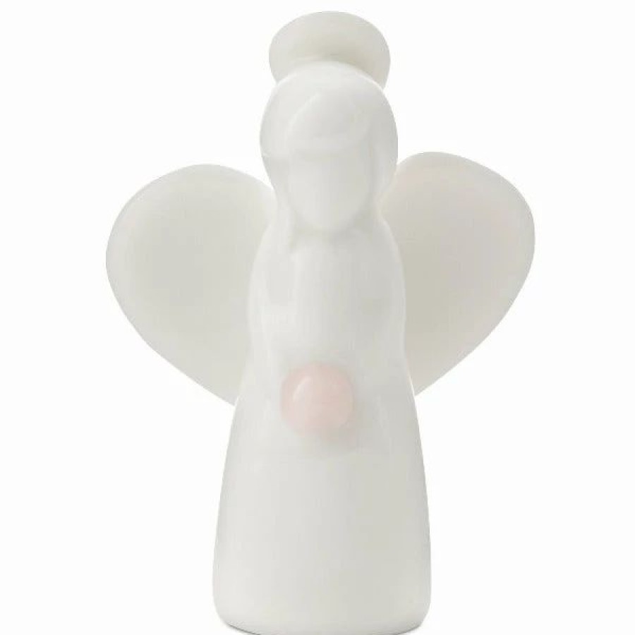 Collectibles Figurines * | Hallmark Rose Quartz Angel Of Love Mini Angel Figurine, 2