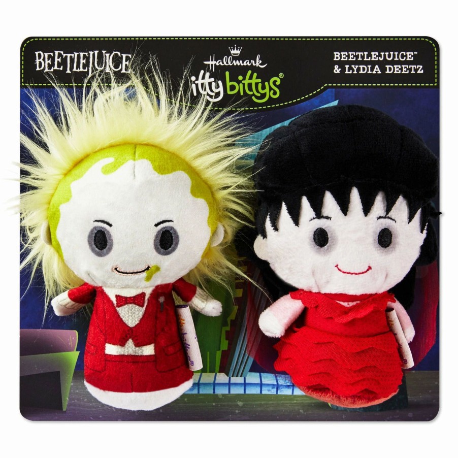 Stuffed Plush * | Hallmark Itty Bittys Beetlejuice And Lydia Deetz Plush, Set Of 2