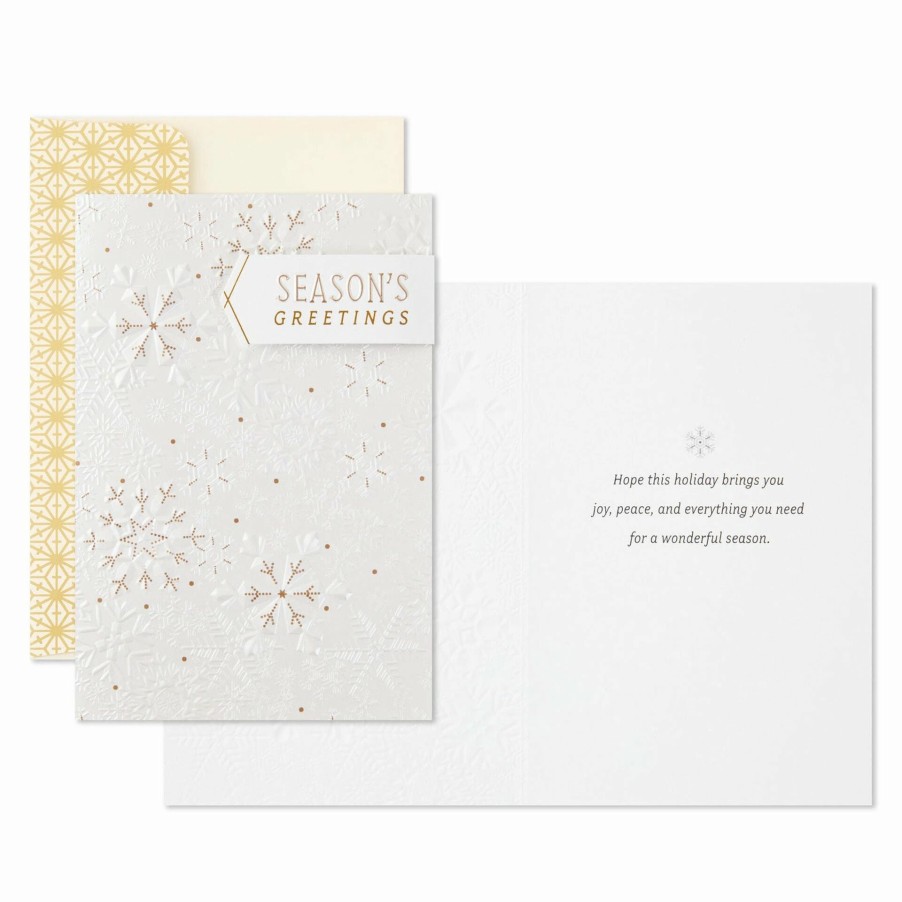 Cards & Boxed Christmas Cards * | Hallmark Elegant Snowflakes Boxed Holiday Cards, Pack Of 12