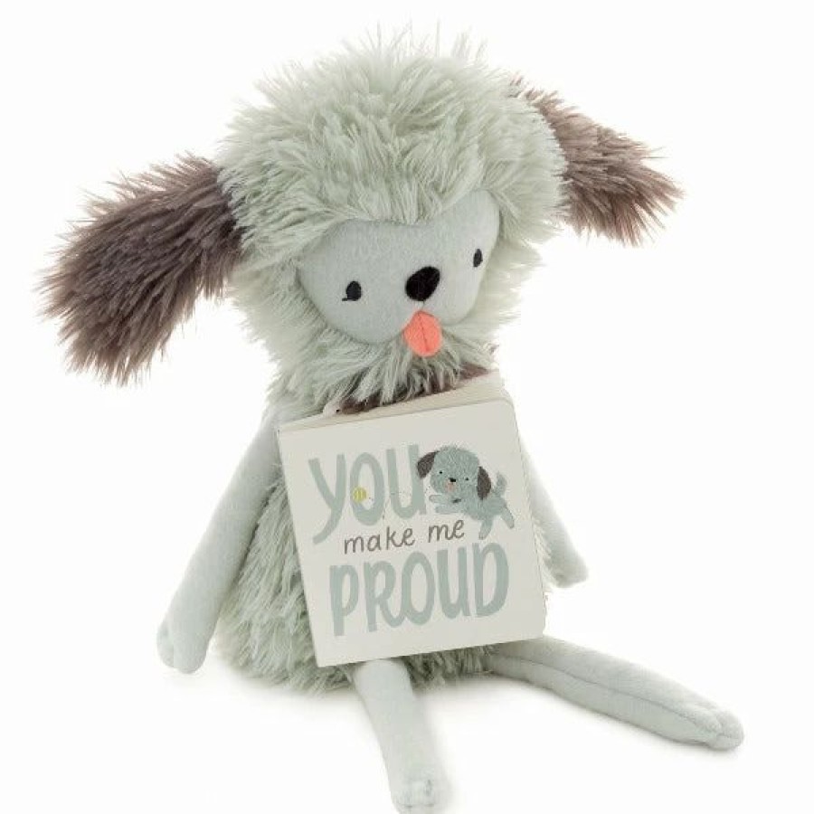 Stuffed Plush * | Hallmark Moptops Shaggy Dog Stuffed Animal With You Make Me Proud Board Book