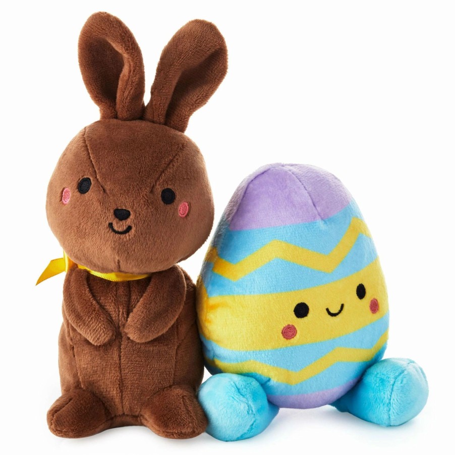 Stuffed Plush * | Hallmark Better Together Chocolate Bunny And Easter Egg Magnetic Plush, 6