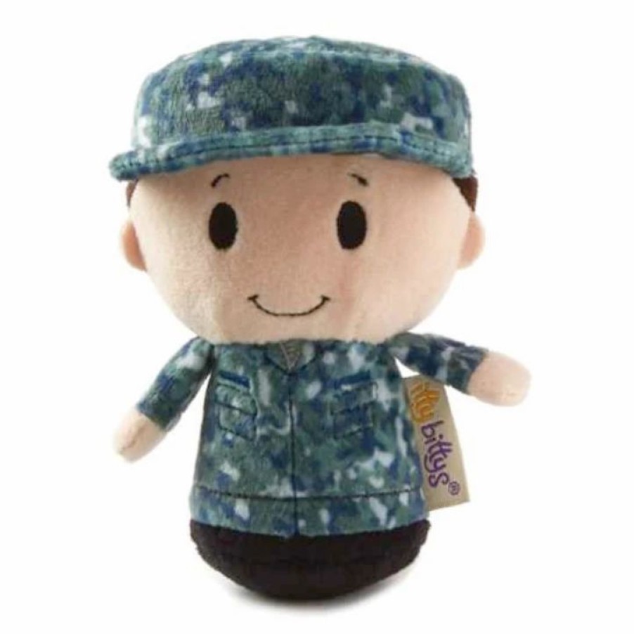 Stuffed Plush * | Hallmark Itty Bittys Blue Camo Military Boy Plush