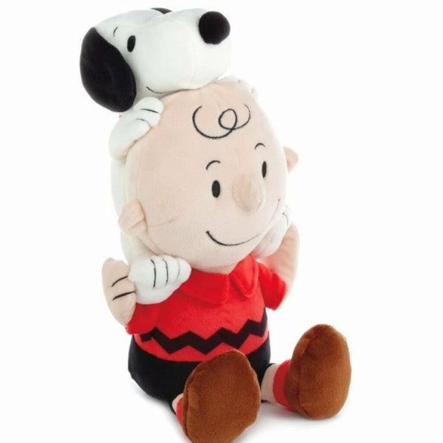 Collectibles Figurines * | Peanuts Charlie Brown And Snoopy Together Stuffed Animal