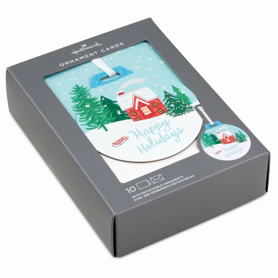 Cards & Boxed Christmas Cards * | Hallmark Heartfelt Home Boxed Christmas Cards With Detachable Ornaments, Pack Of 10