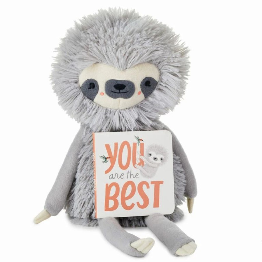 Classic Stuffed Animals * | Hallmark Moptops Sloth Stuffed Animal With You Are The Best Board Book