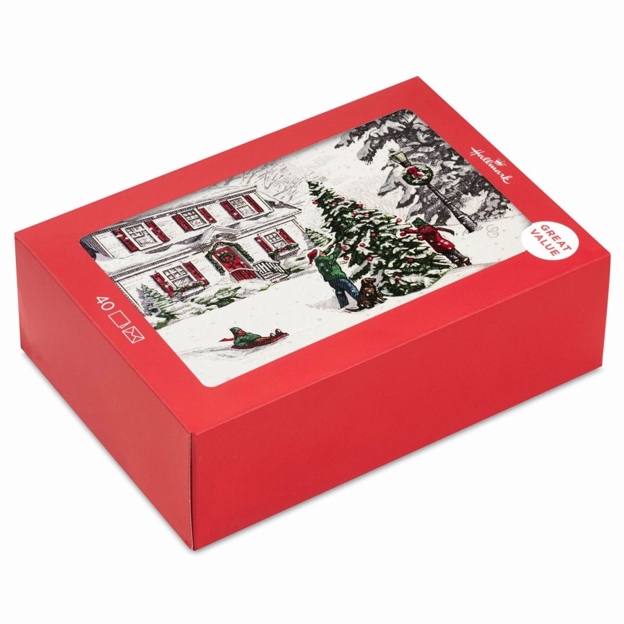 Cards & Boxed Christmas Cards * | Hallmark Classic Home Boxed Christmas Cards, Pack Of 40