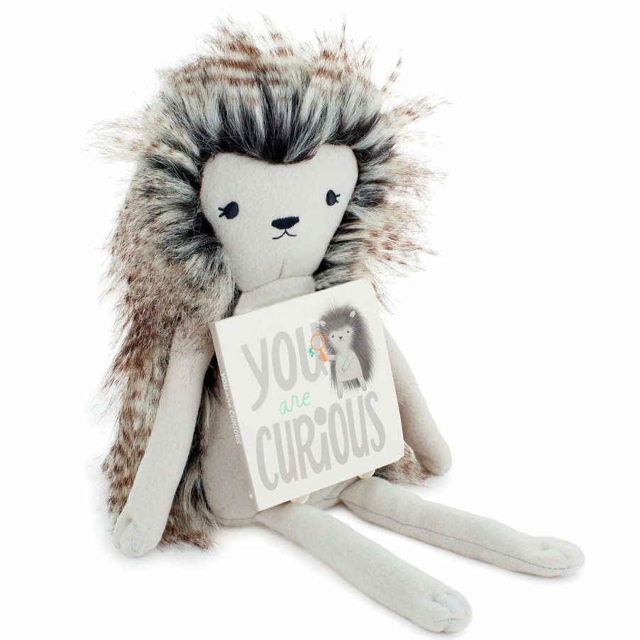 Stuffed Plush * | Hallmark Moptops Porcupine Stuffed Animal With You Are Curious Board Book