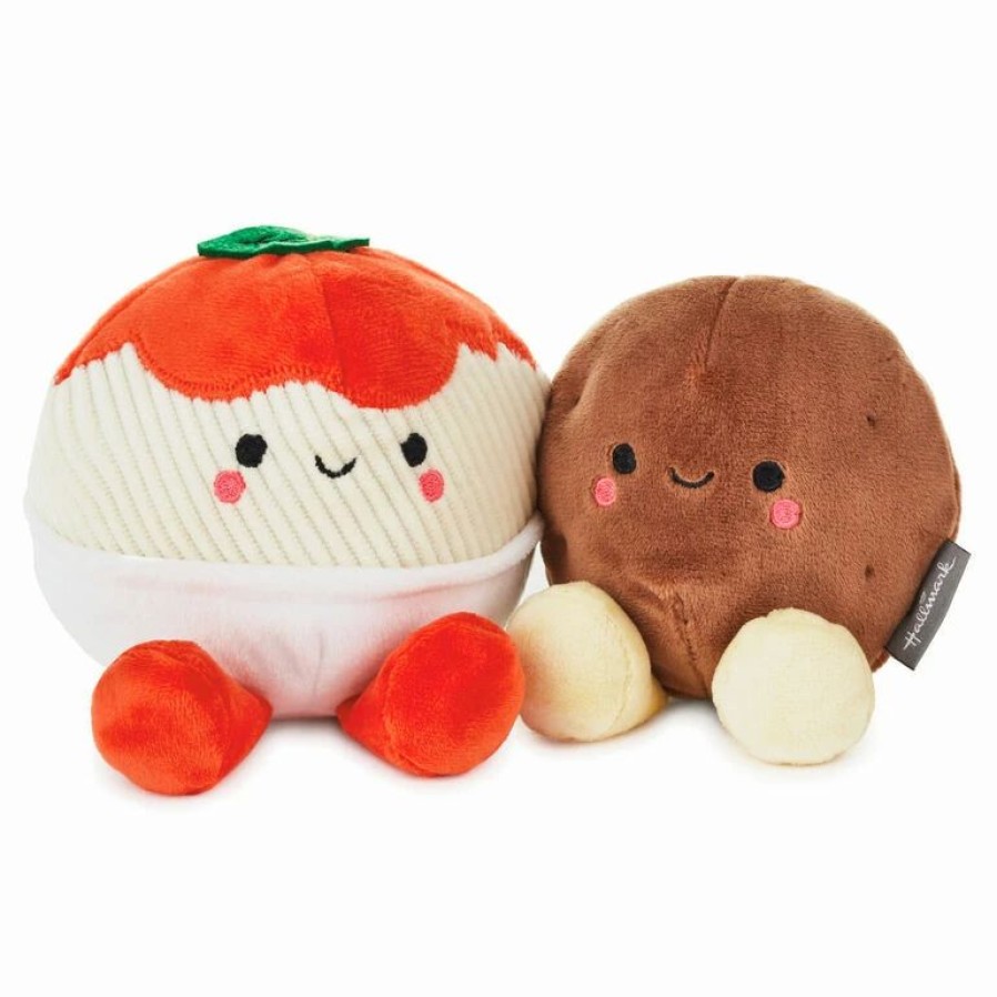 Classic Stuffed Animals * | Hallmark Better Together Spaghetti And Meatball Magnetic Plush, 4.75