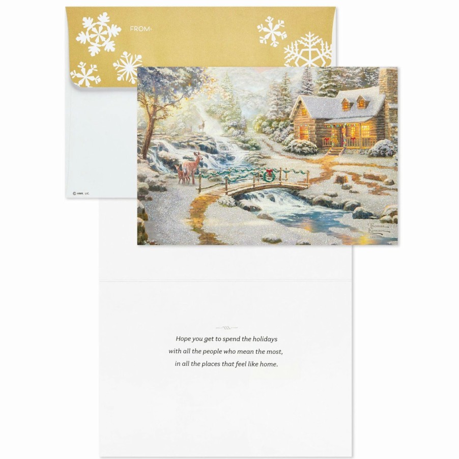 Cards & Boxed Christmas Cards * | Hallmark Thomas Kinkade Places Like Home Boxed Christmas Cards, Pack Of 16