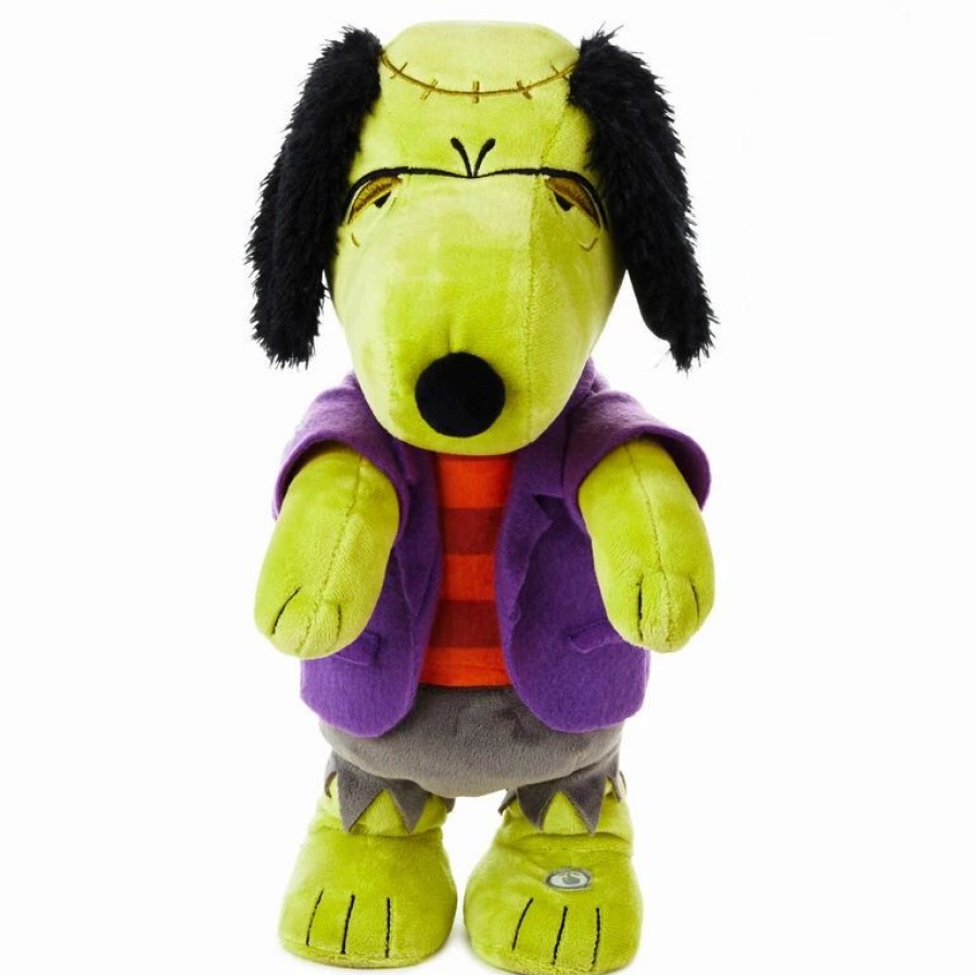 Interactive Stuffed Animals * | Hallmark Peanuts Franken-Snoopy Plush With Sound And Motion, 11