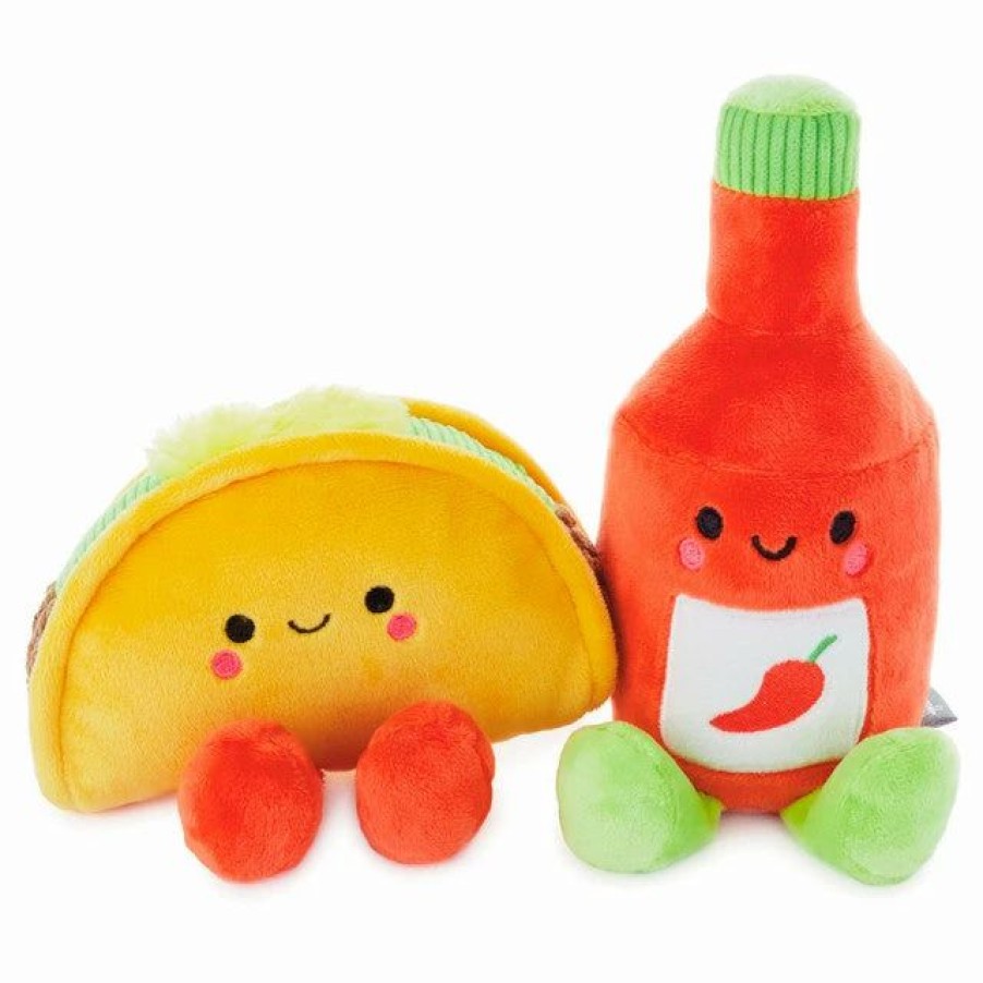 Stuffed Plush * | Hallmark Better Together Taco And Hot Sauce Magnetic Plush, 5