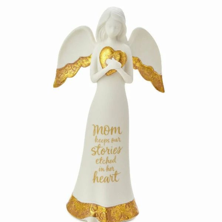 Collectibles Figurines * | Hallmark Etched In A Mom'S Heart Angel Figurine, 8.75