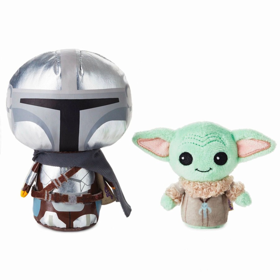 Stuffed Plush * | Hallmark Itty Bittys Star Wars The Mandalorian And Grogu Plush, Set Of 2