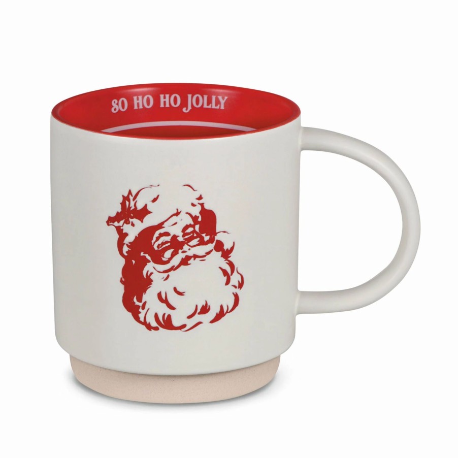 Collectibles Figurines * | Hallmark So Ho Ho Jolly Santa Christmas Mug, 21 Oz.