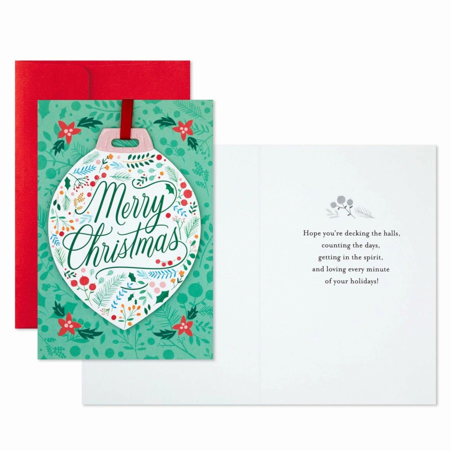 Cards & Boxed Christmas Cards * | Hallmark Christmas Spirit Boxed Christmas Cards With Detachable Ornaments, Pack Of 10