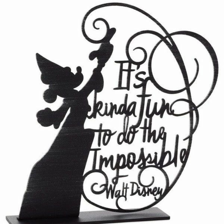 Collectibles Figurines * | Hallmark Disney Sorcerer Mickey Do The Impossible Metal Quote Figurine