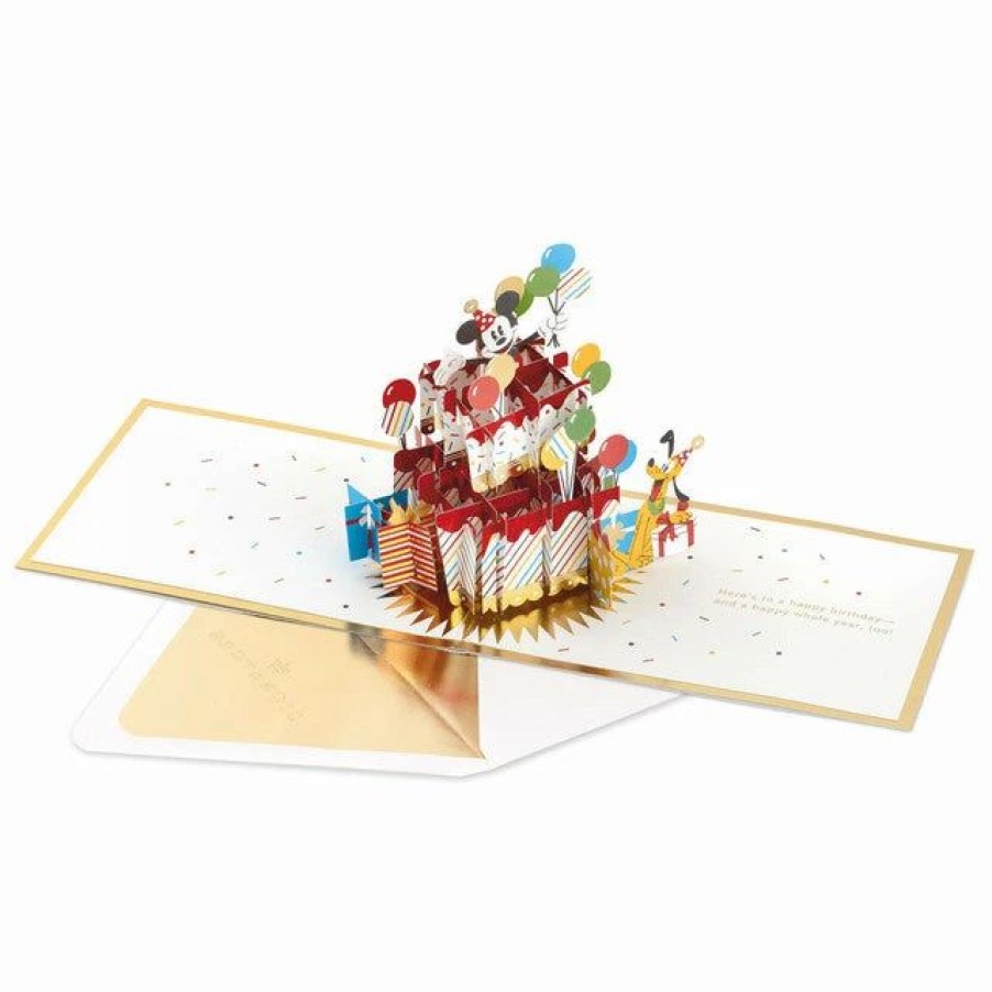 Cards & Boxed Christmas Cards * | Disney Mickey Mouse Cake 3D Pop-Up Birthday Card