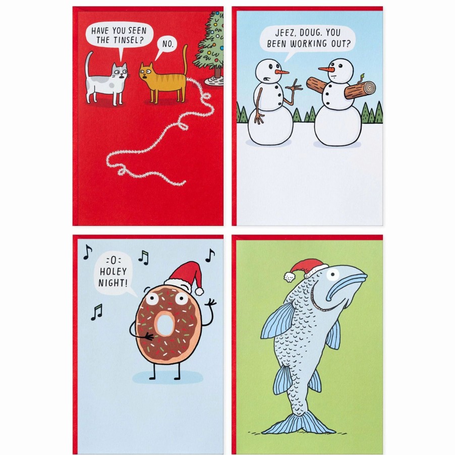 Cards & Boxed Christmas Cards * | Hallmark Humorous Holiday Characters Boxed Christmas Cards Assortment, Pack Of 16