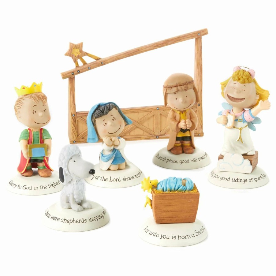 Collectibles Figurines * | Hallmark Glad Tidings Peanuts Nativity Set