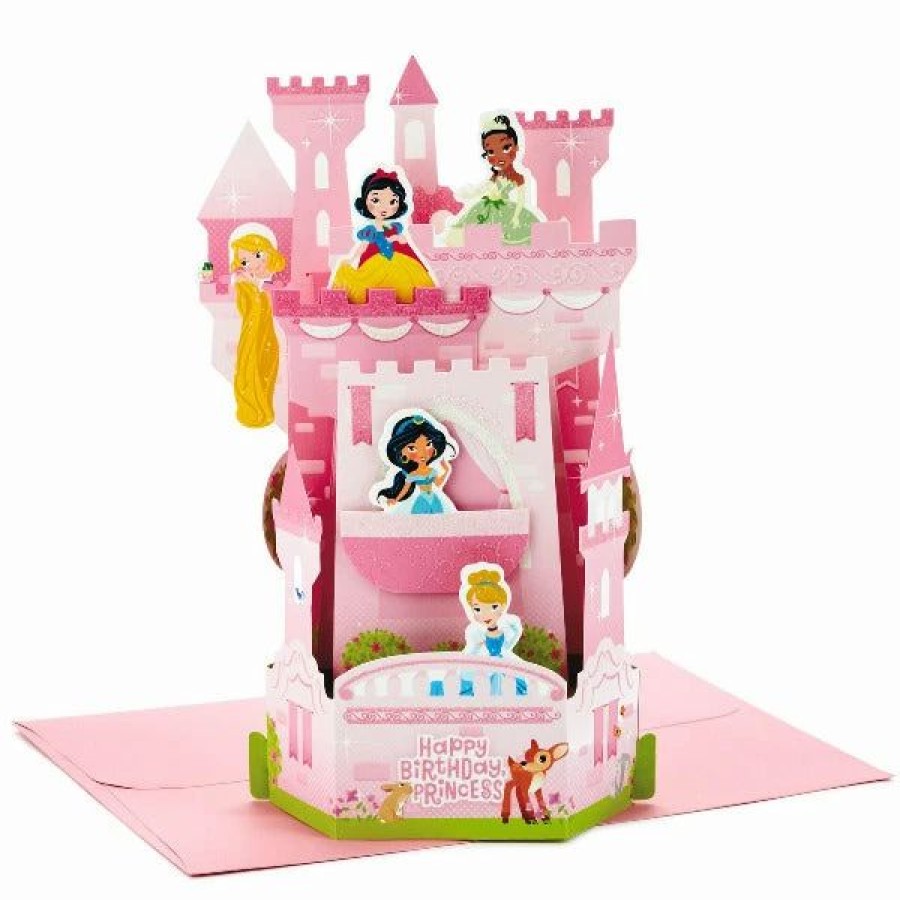 Cards & Boxed Christmas Cards * | Hallmark Disney Princess Castle 3D Pop-Up Birthday Card