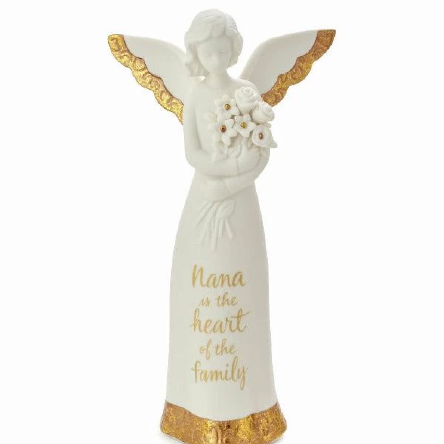 Collectibles Figurines * | Hallmark Heart Of The Family Angel Figurine For Nana, 8.5