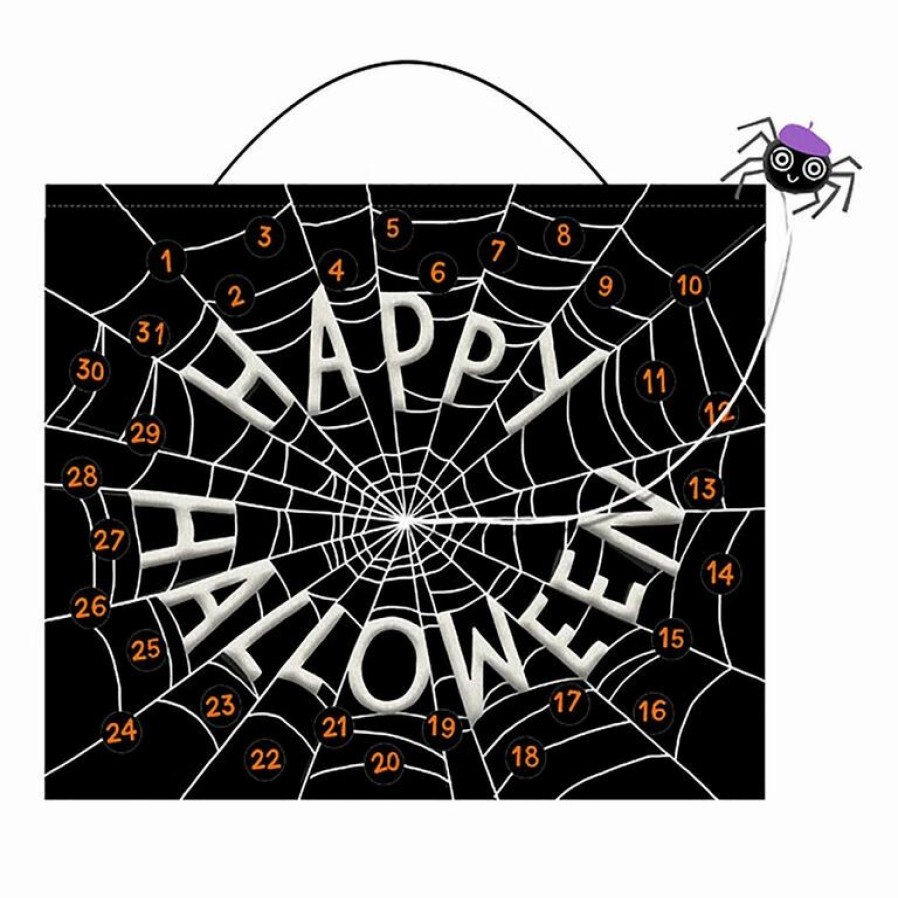 Seasonal Decor * | Hallmark Spider Web Glow-In-The-Dark Halloween Countdown Calendar