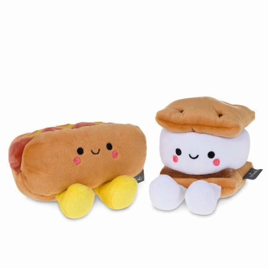 Stuffed Plush * | Hallmark Better Together Hot Dog And S'More Magnetic Plush, 4