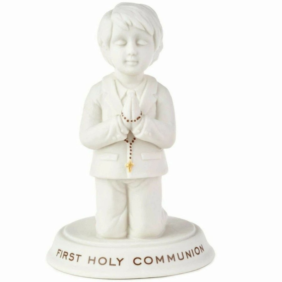 Collectibles Figurines * | Hallmark First Holy Communion Porcelain Boy Figurine