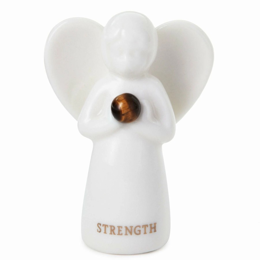 Collectibles Figurines * | Hallmark Tiger Eye Angel Of Strength Mini Angel Figurine, 2