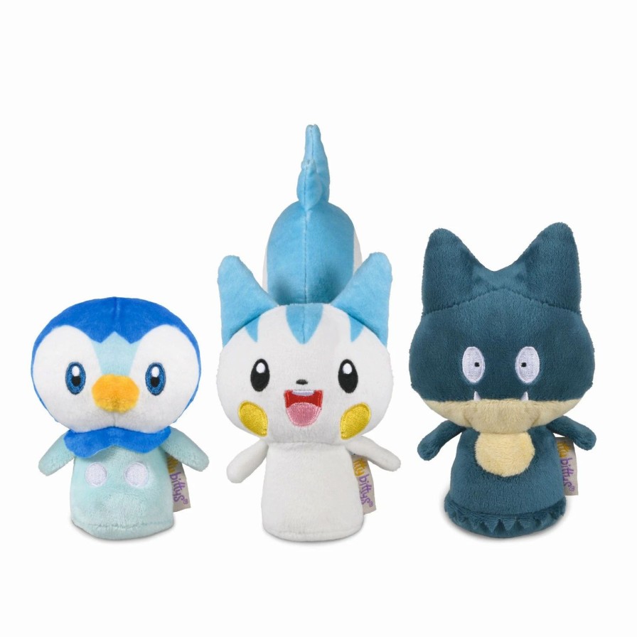 Stuffed Plush * | Hallmark Itty Bittys Pokemon Piplup, Munchlax, And Pachirisu Plush, Set Of 3