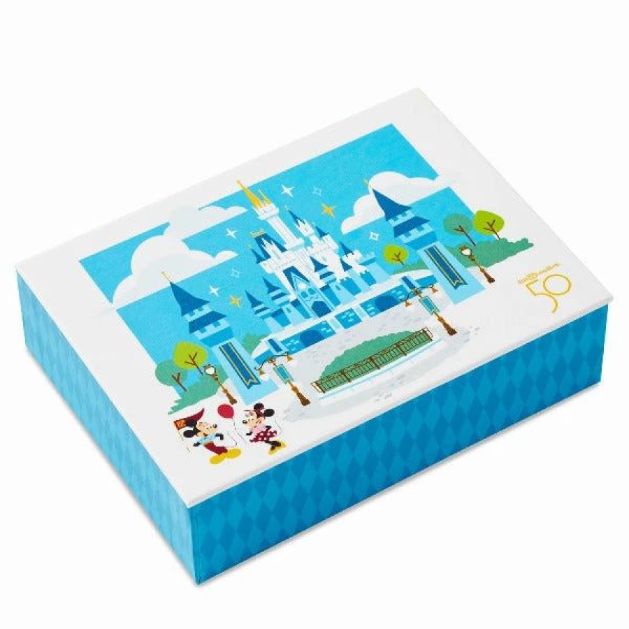 Cards & Boxed Christmas Cards * | Hallmark Walt Disney World 50Th Anniversary Boxed Blank Note Cards, Pack Of 24