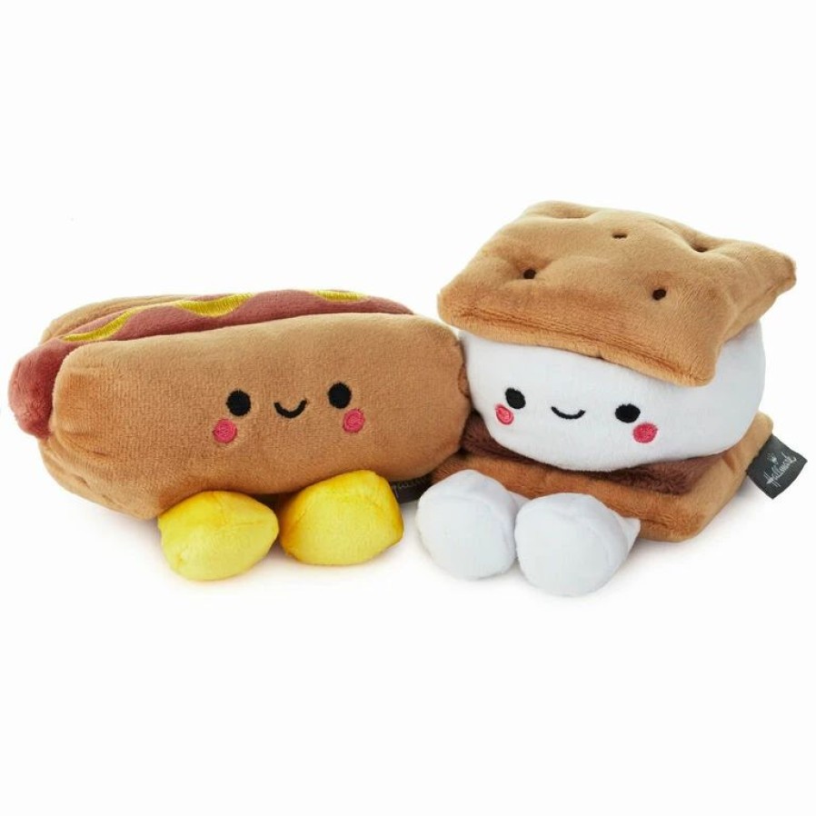 Classic Stuffed Animals * | Hallmark Better Together Hot Dog And S'More Magnetic Plush, 4