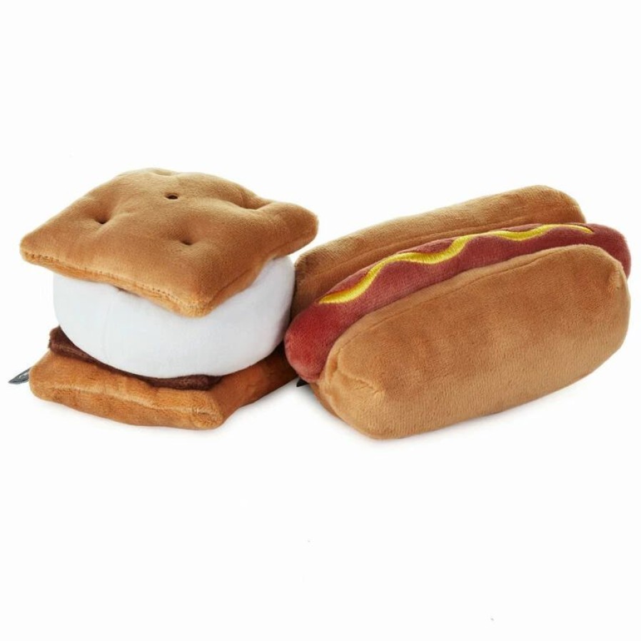 Classic Stuffed Animals * | Hallmark Better Together Hot Dog And S'More Magnetic Plush, 4