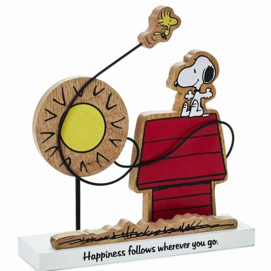 Collectibles Figurines * | Hallmark Peanuts Snoopy And Woodstock Happiness Figurine, 6.5