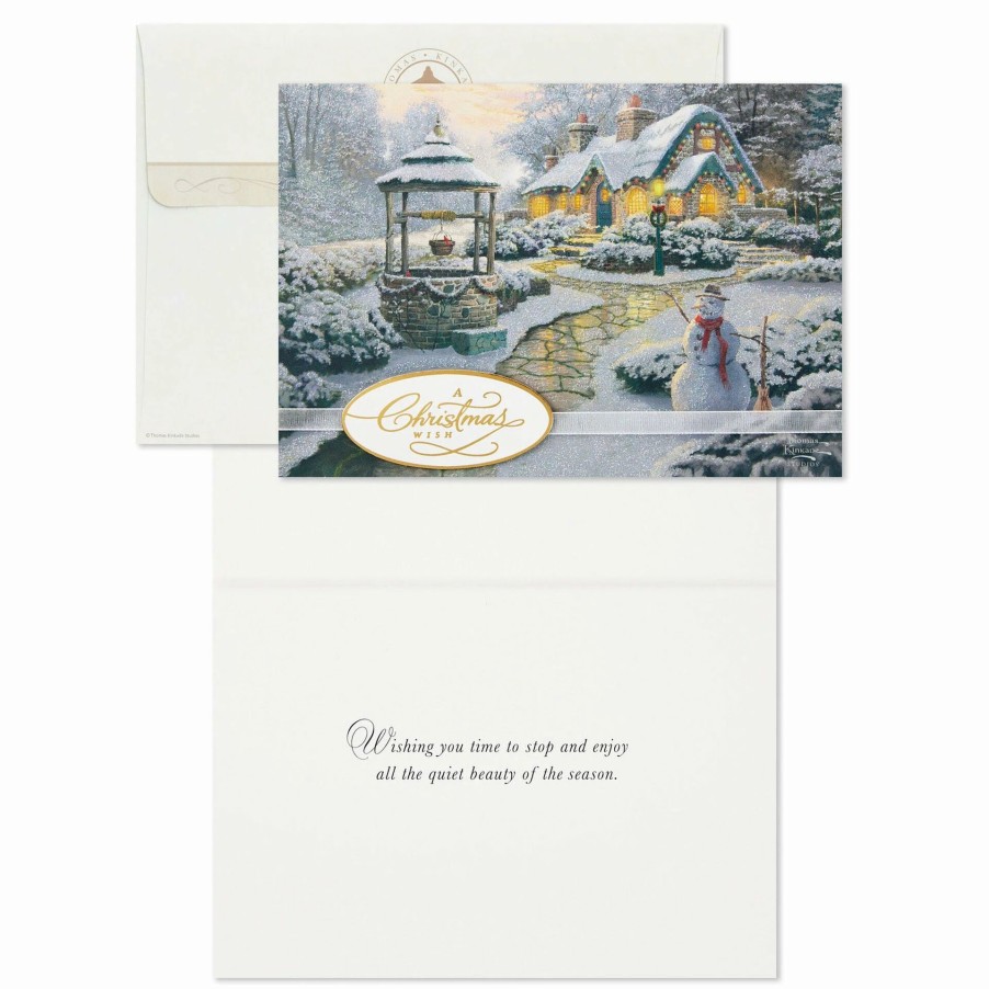 Cards & Boxed Christmas Cards * | Hallmark Thomas Kinkade Quiet Beauty Boxed Christmas Cards, Pack Of 12