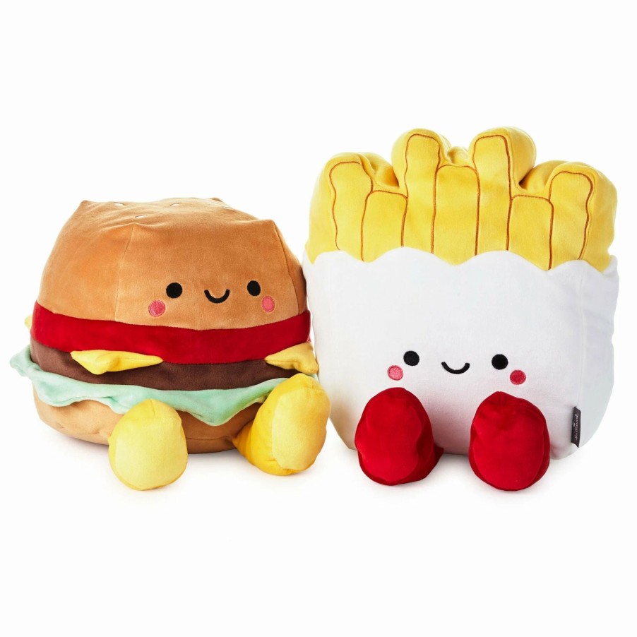 Stuffed Plush * | Hallmark Large Better Together Burger And Fries Magnetic Plush, 10.25