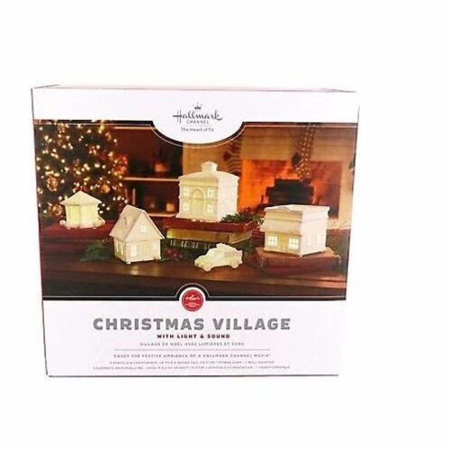 Collectibles Figurines * | Hallmark Channel Musical Christmas Village With Light, Set Of 5