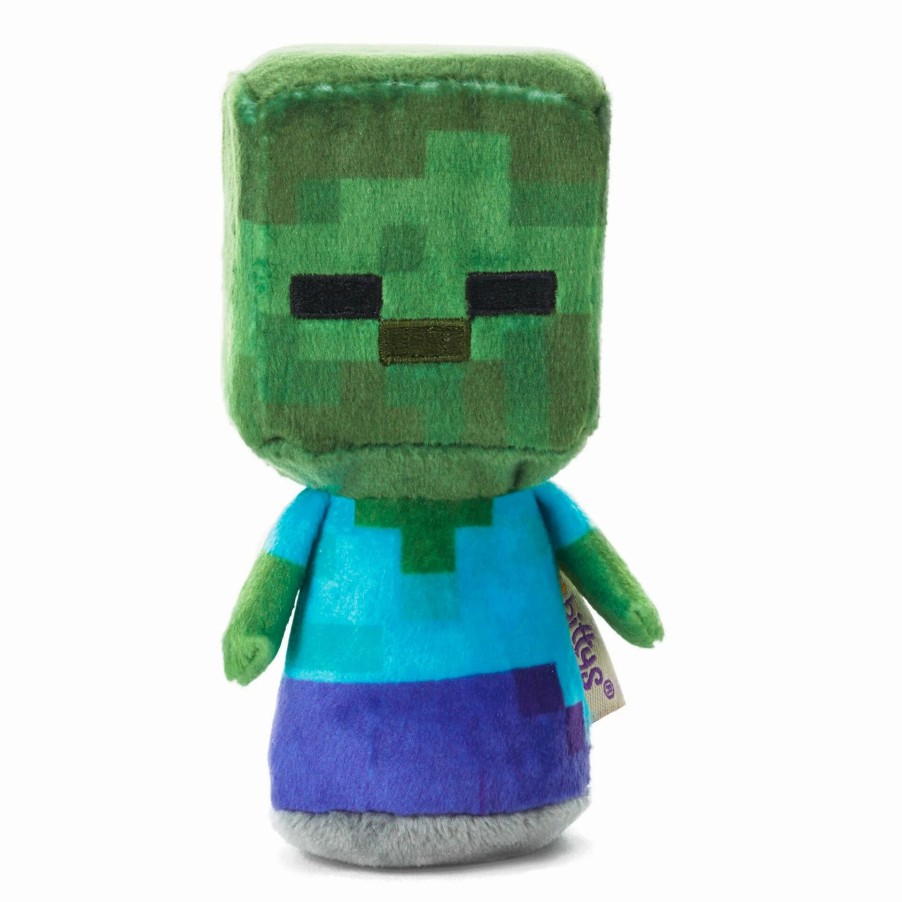 Stuffed Plush * | Hallmark Itty Bittys Minecraft Zombie Plush