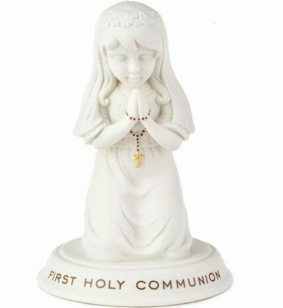 Collectibles Figurines * | Hallmark First Holy Communion Porcelain Girl Figurine