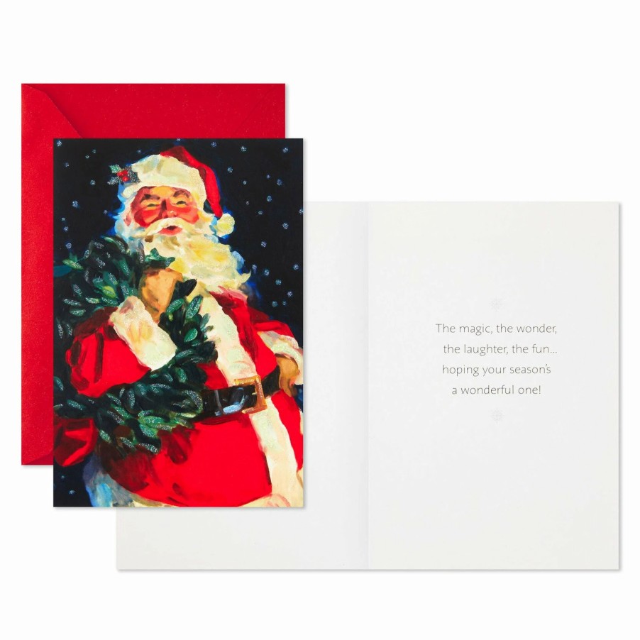 Cards & Boxed Christmas Cards * | Hallmark Jolly Santa Claus Boxed Christmas Cards, Pack Of 16