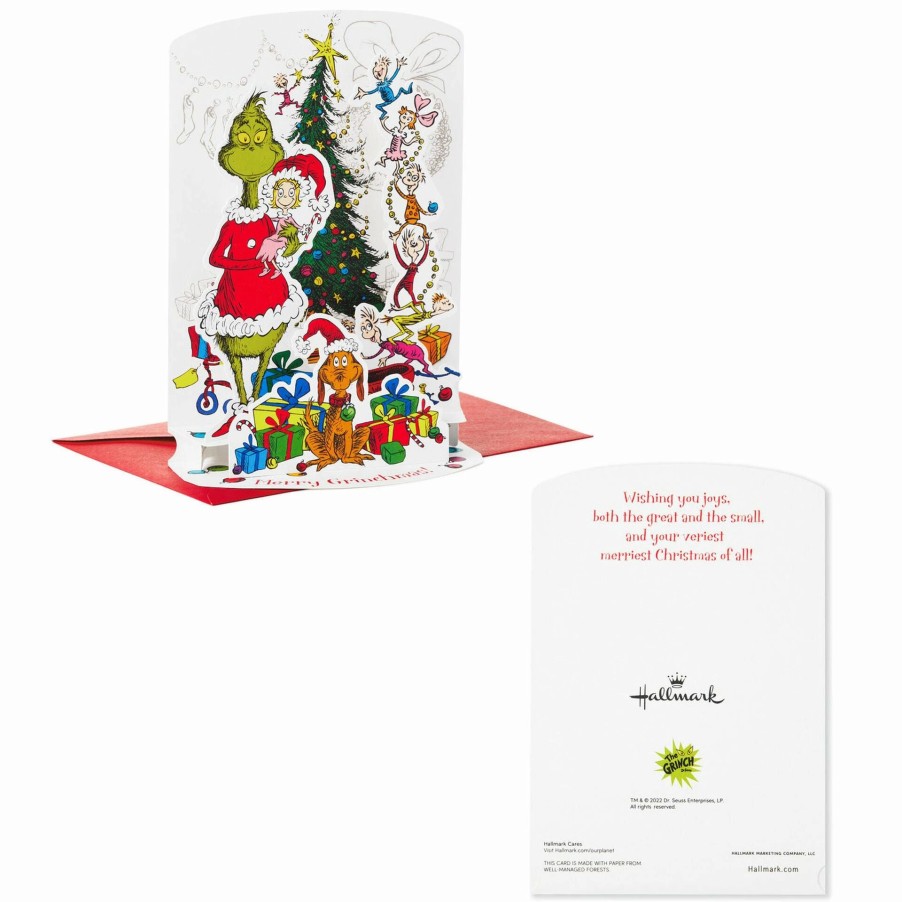 Cards & Boxed Christmas Cards * | Hallmark Dr. Seuss'S How The Grinch Stole Christmas 3D Pop-Up Boxed Christmas Cards, Pack Of 8